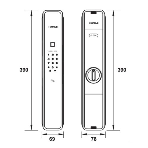 Khóa điện tử Hafele PP9000 912.20.289 - Ảnh 3
