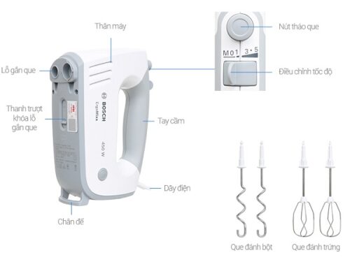 Máy trộn và máy đánh trứng Bosch MFQ36400 - Ảnh 6
