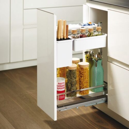Phụ kiện tủ bếp Hafele 545.11.573, bộ rổ JUNIOR III, 400mm, màu trắng