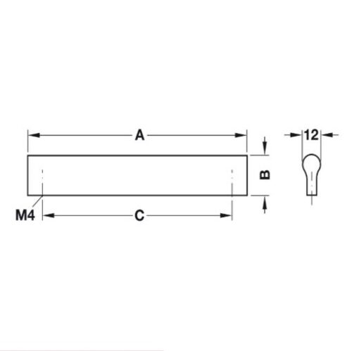 Tay Nắm Nhôm 244mm Hafele 155.01.105