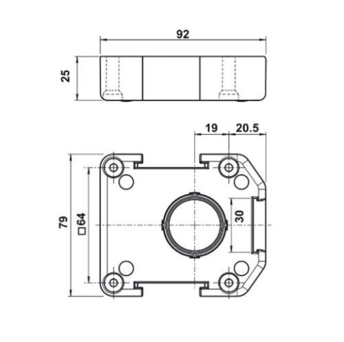 Bas đế chân tủ Hafele 637.38.287 - Ảnh 2