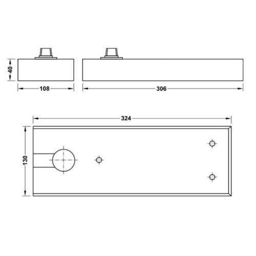 Kích thước Bản lề sàn DCL41 EN3 105kg Hafele 932.84.020