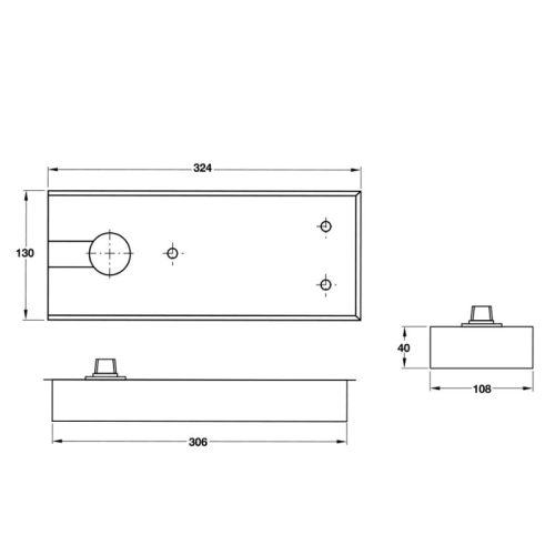 Kích thước Bản lề sàn Hafele 932.84.045
