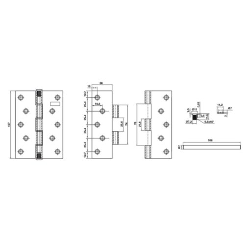 Bản lề lá Bauma 926.20.345 - Ảnh 2