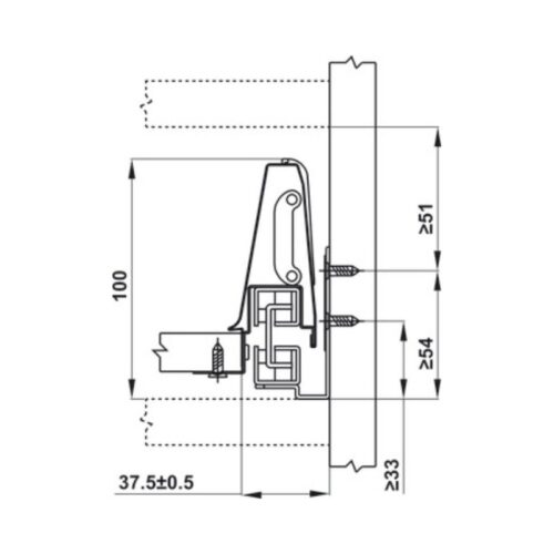 Ray hộp Hafele 552.75.705 Alto màu trắng, H84 X 500mm - Ảnh 2