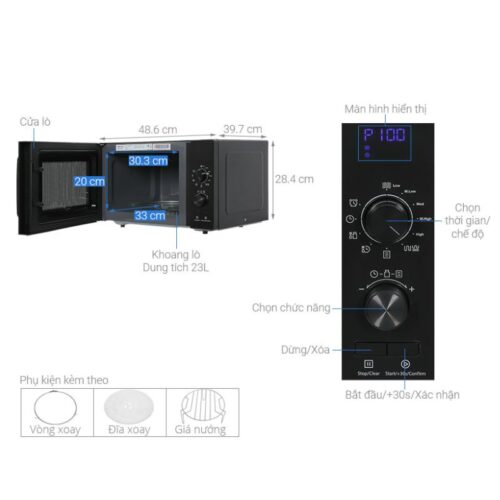 Lò vi sóng có nướng Hafele HW-F23B 538.31.270 - Ảnh 2