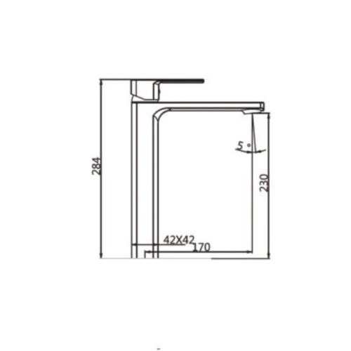 Kích thước vòi chậu lavabo nóng lạnh Paul Schmitt PA012FH
