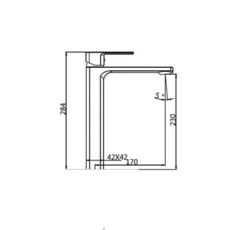 Kích thước vòi chậu lavabo nóng lạnh Paul Schmitt PA012FH Kích thước vòi chậu lavabo nóng lạnh Paul Schmitt PA012FH