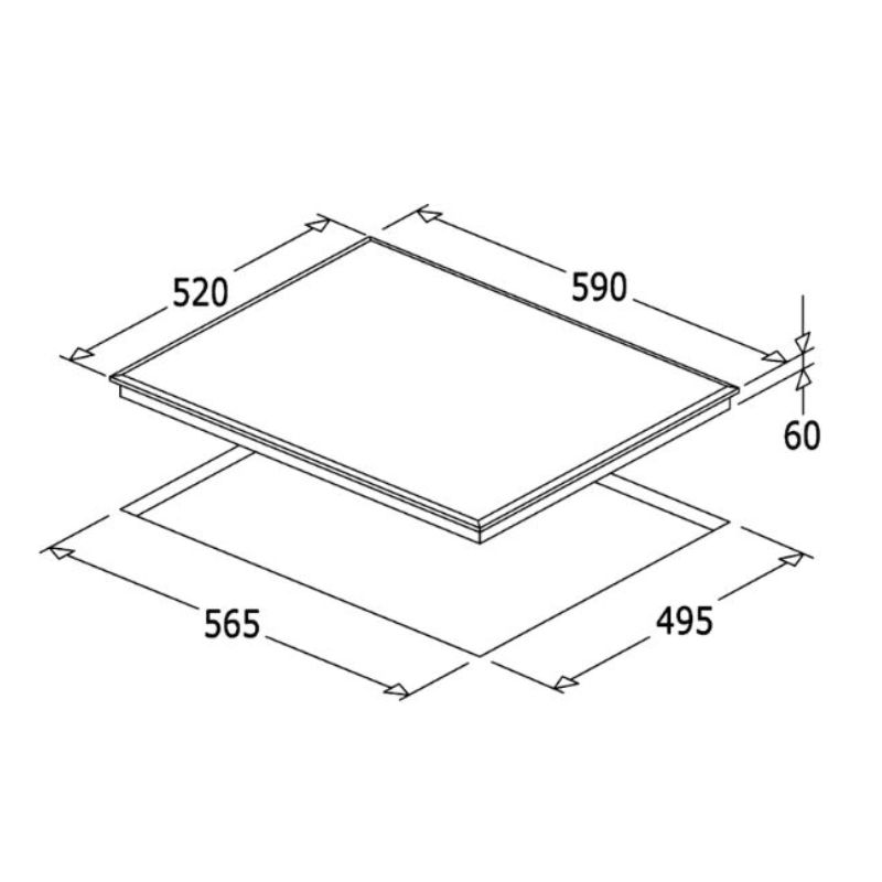 Kích thước bếp từ Hafele 3 vùng nấu HC-I6037B 536.61.801 lắp âm Kích thước bếp từ Hafele 3 vùng nấu HC-I6037B 536.61.801 lắp âm