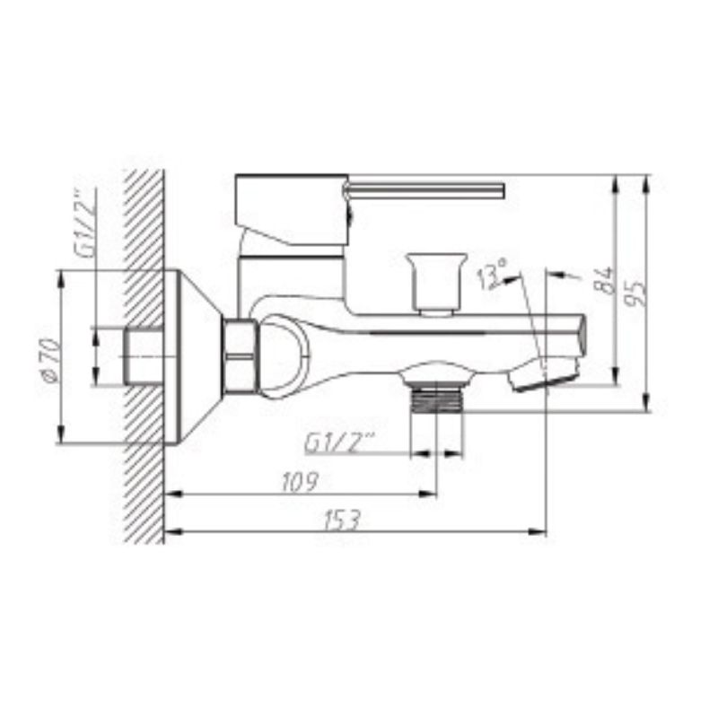 Kích thước sen tắm nóng lạnh Paul Schmitt PA004B Kích thước sen tắm nóng lạnh Paul Schmitt PA004B