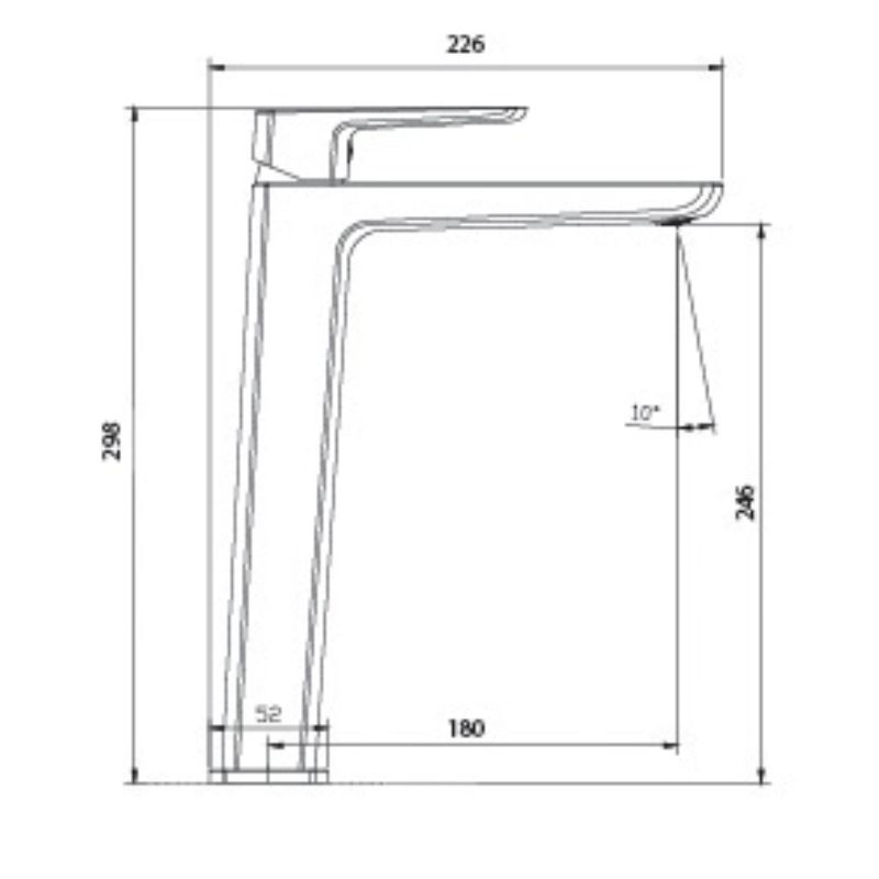 Kích thước vòi chậu lavabo nóng lạnh Paul Schmitt PA018FH Kích thước vòi chậu lavabo nóng lạnh Paul Schmitt PA018FH