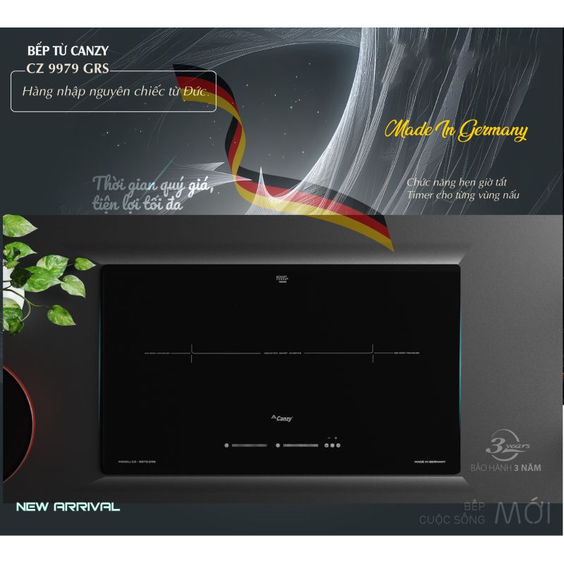 Hình ảnh bếp từ đôi canzy CZ-9979 GRS lắp âm Hình ảnh bếp từ đôi canzy CZ-9979 GRS lắp âm