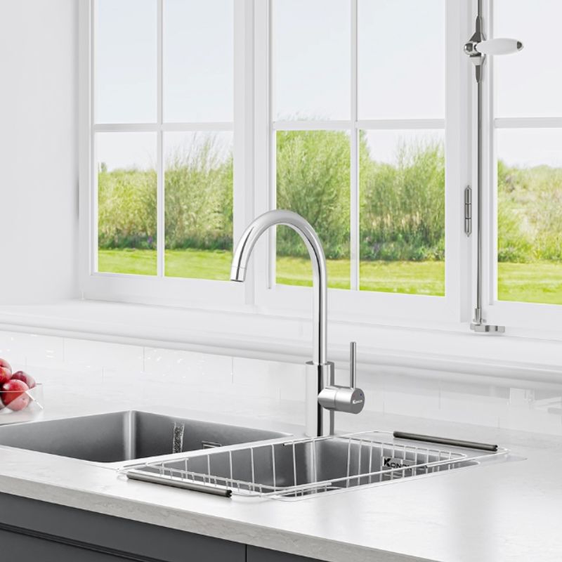 Hình ảnh thực tế vòi rửa bát nóng lạnh Konox Rio Hình ảnh thực tế vòi rửa bát nóng lạnh Konox Rio