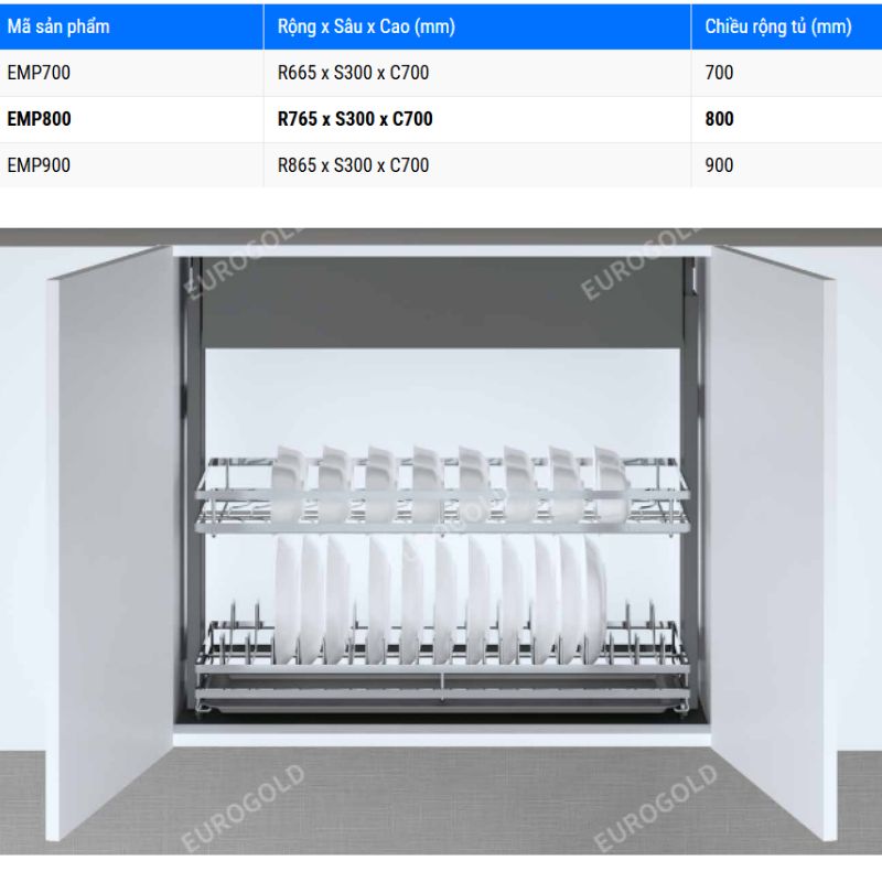 Kích thước giá bát nâng hạ điện Eurogold EMP800 Kích thước giá bát nâng hạ điện Eurogold EMP800