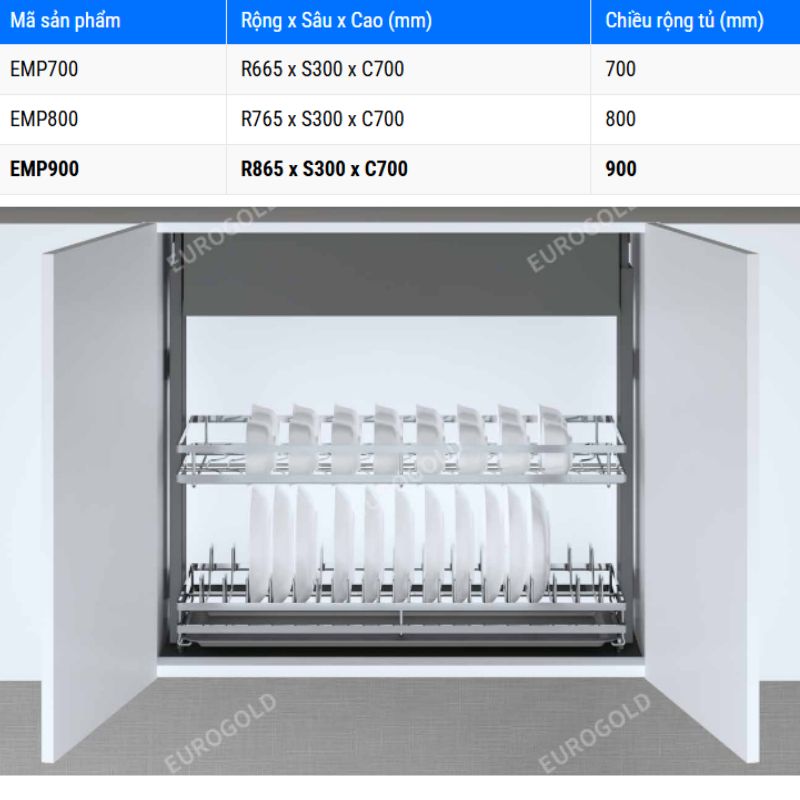Kích thước giá bát nâng hạ điện Eurogold EMP900 Kích thước giá bát nâng hạ điện Eurogold EMP900