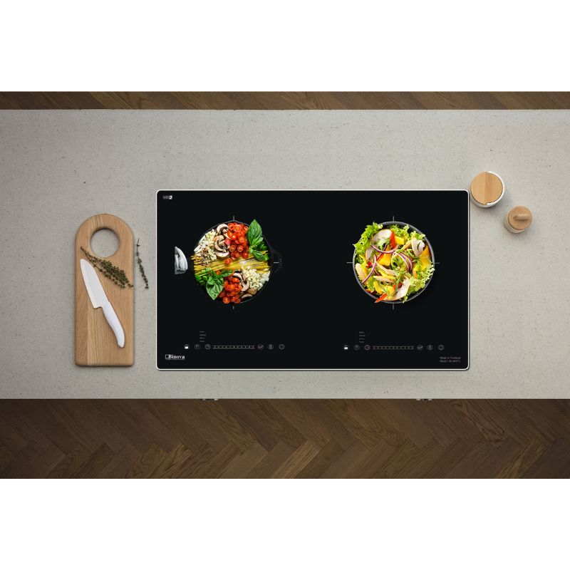 Bếp từ đôi Binova BI-808TL lắp âm 4 Ảnh thực tế bếp từ đôi Binova BI-808TL lắp âm