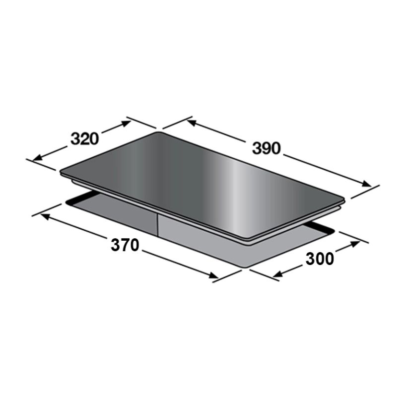 Bếp từ đơn Binova BI-268-ID lắp âm 4 Kích thước bếp từ đơn Binova BI-268-ID lắp âm