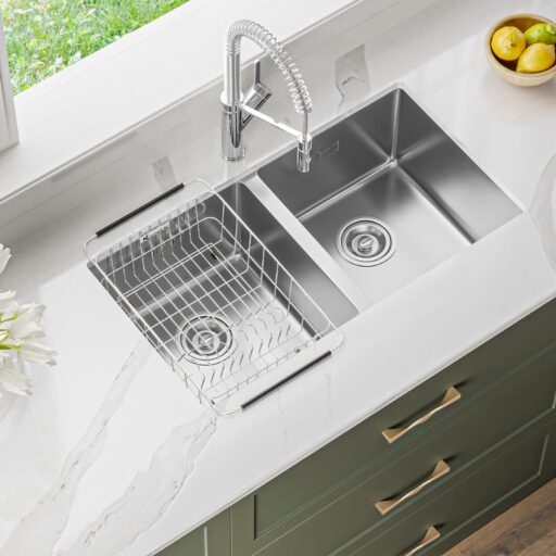 Hình ảnh chậu rửa bát inox 2 hố Konox KN7544DUB Hình ảnh chậu rửa bát inox 2 hố Konox KN7544DUB