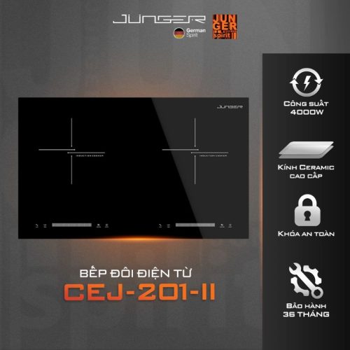 Hình ảnh bếp từ đôi Junger CEJ-201-II lắp âm