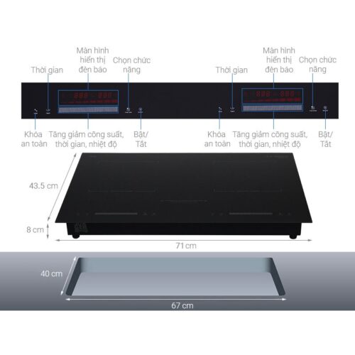 Bếp từ đôi Junger CEJ-200-II lắp âm - Ảnh 4