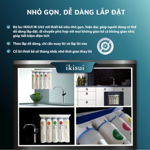 Ảnh bộ lọc nước Nano 5 cấp Trim Ion IKISUI IK-02
