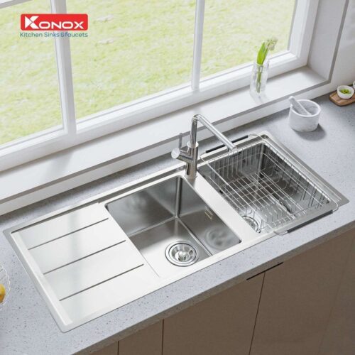 Ảnh thực tế chậu rửa bát Konox Turkey Beta 1160 Bàn trái