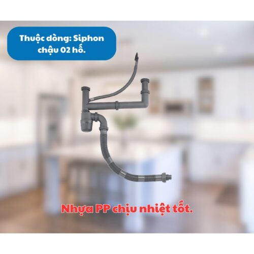 Chất liệu Siphon chậu rửa bát 1 hố Kluger KSP-302