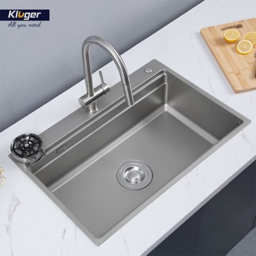 Chậu rửa bát 1 hố Kluger KWF8161FS-S76 Plus