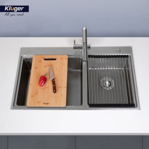 Chậu rửa bát 2 hố Kluger KW8211S-S84