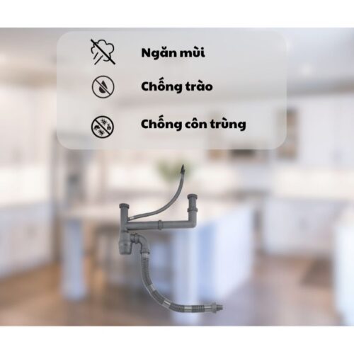 Công dụng Siphon chậu rửa bát 1 hố Kluger KSP-302