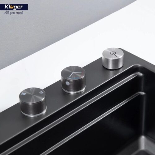 Nút điều khiển chậu rửa bát 1 hố Kluger KWF8161FB-S76W