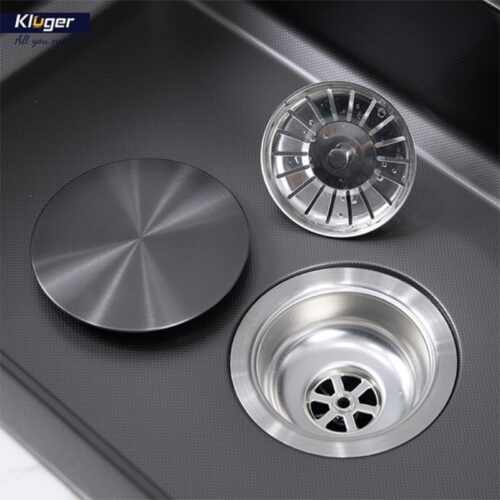 Ống lọc chậu rửa bát 1 hố Kluger KWF8161FB-S76W Plus