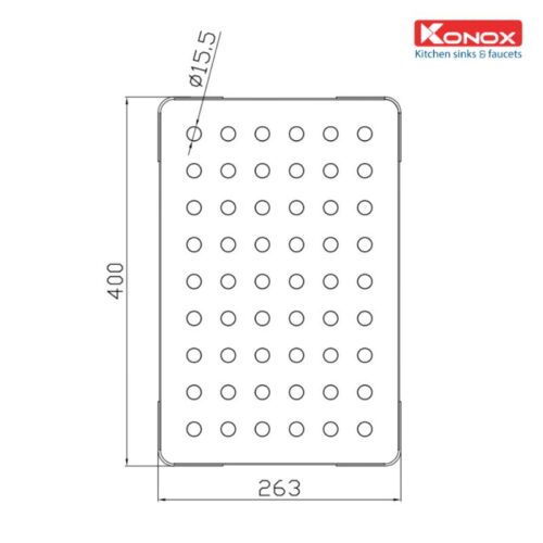 Thiết kế thớt lỗ inox Konox Cutting Board CB04