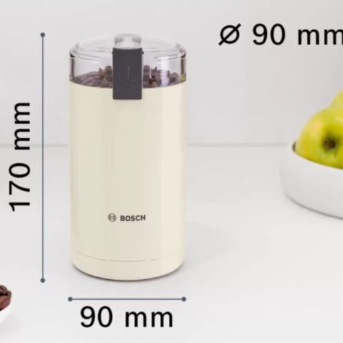 Kích thước máy xay cafe cầm tay Bosch TSM6A017C - Màu Kem