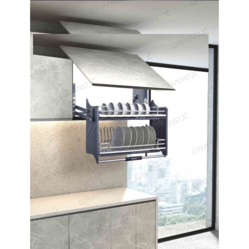 Ảnh giá bát đĩa nâng hạ nan Oval SUS304 Grandx XL.90M