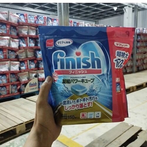 Ảnh thực tế viên rửa bát Finish Nhật túi 150 viên