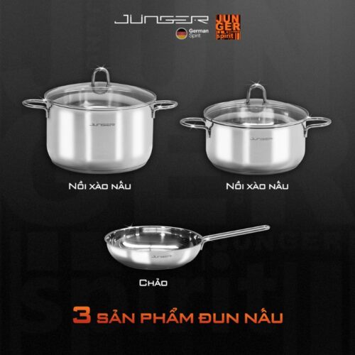 Chi tiết bộ nồi Inox Junger CWJ-050
