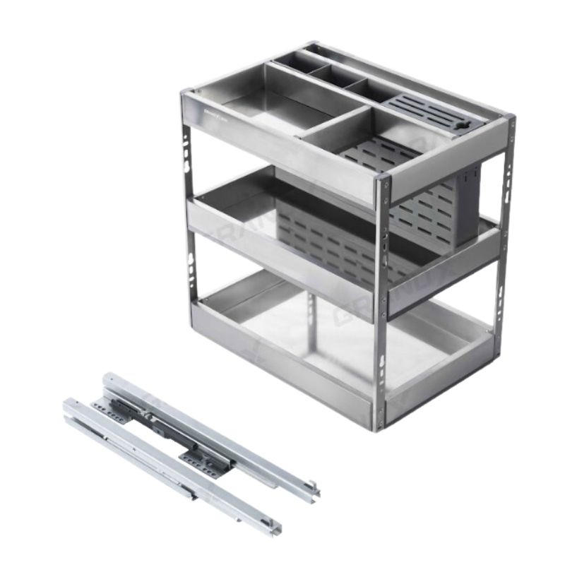 Giá đựng chai lọ, gia vị, dao thớt GrandX XK.B30S 3 Giá đựng chai lọ, gia vị, dao thớt GrandX XK.B30S