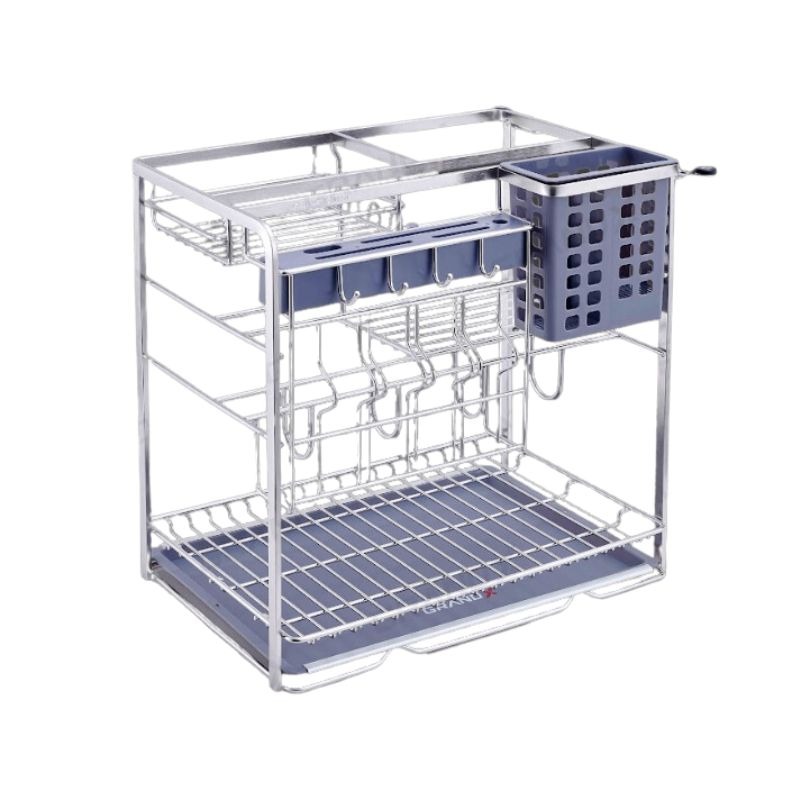 Giá đựng chai lọ gia vị dao thớt nan dẹt GrandX XK.25S2 3 Giá đựng chai lọ gia vị dao thớt nan dẹt GrandX XK.25S2