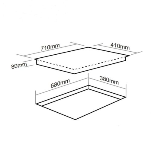 Kích thước bếp từ Faster FS 299I 2 vùng nấu lắp âm