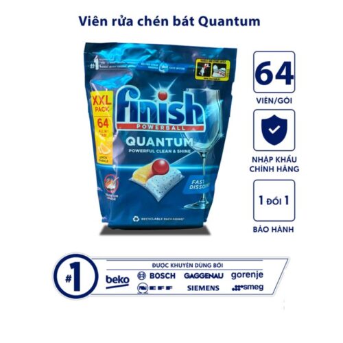 Viên rửa bát Finish Quantum túi 64 viên