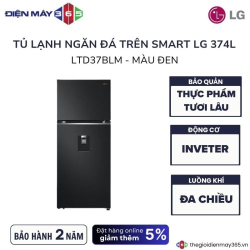Tủ Lạnh 2 cánh Inverter 374 Lít LG LTD37BLM