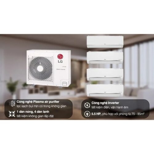 Ảnh bộ máy lạnh Multi LG Inverter 4 dàn lạnh 4 HP Z4UQ36GFA0+ AMNQ09GSJB0