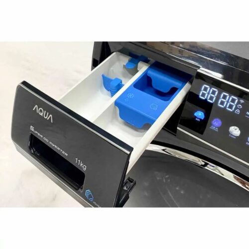 Ảnh máy Giặt Aqua Inverter 11 Kg AQD-DW1100J.BK cửa trước