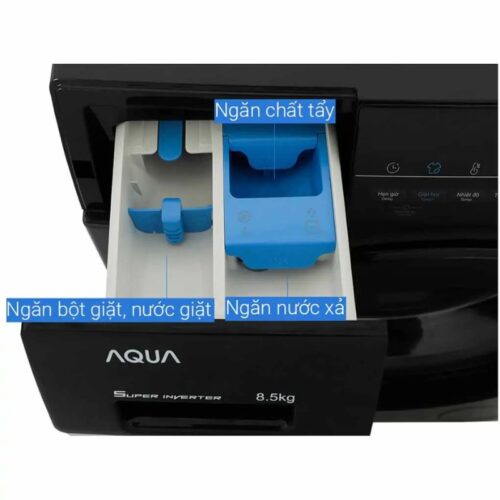 Ảnh máy Giặt Aqua Inverter 8.5 Kg AQD-A852J.BK cửa trước