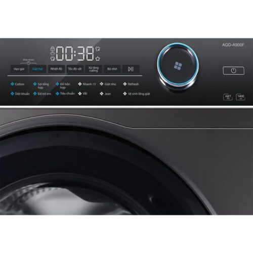 Bảng điều khiển máy Giặt Aqua 9 Kg AQD-A900F.S cửa trước