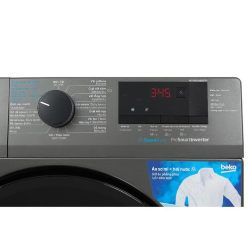 Bảng điều khiển máy Giặt Beko Inverter 9 Kg WCV9614XB0STM cửa trước