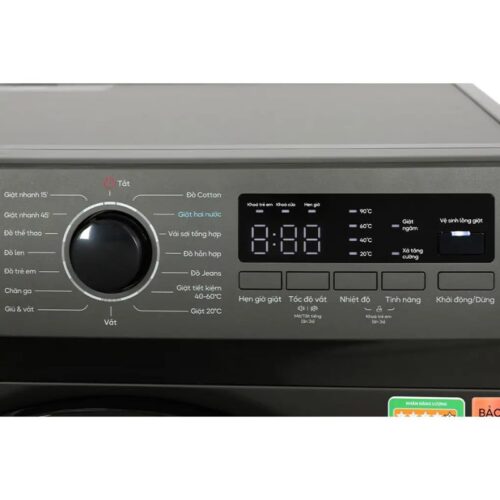 Bảng điều khiển máy Giặt Casper Inverter 8 Kg WF-8VG1 cửa trước