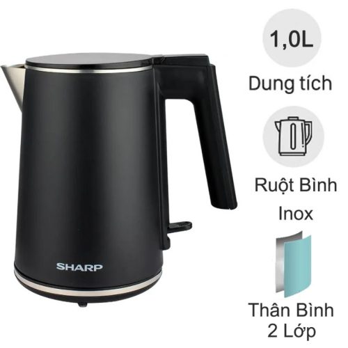 Bình đun siêu tốc 1 lít Sharp EKJ-10DVPS-BK