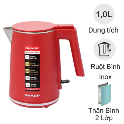 Bình đun siêu tốc Sharp EKJ-10DVPS-RD